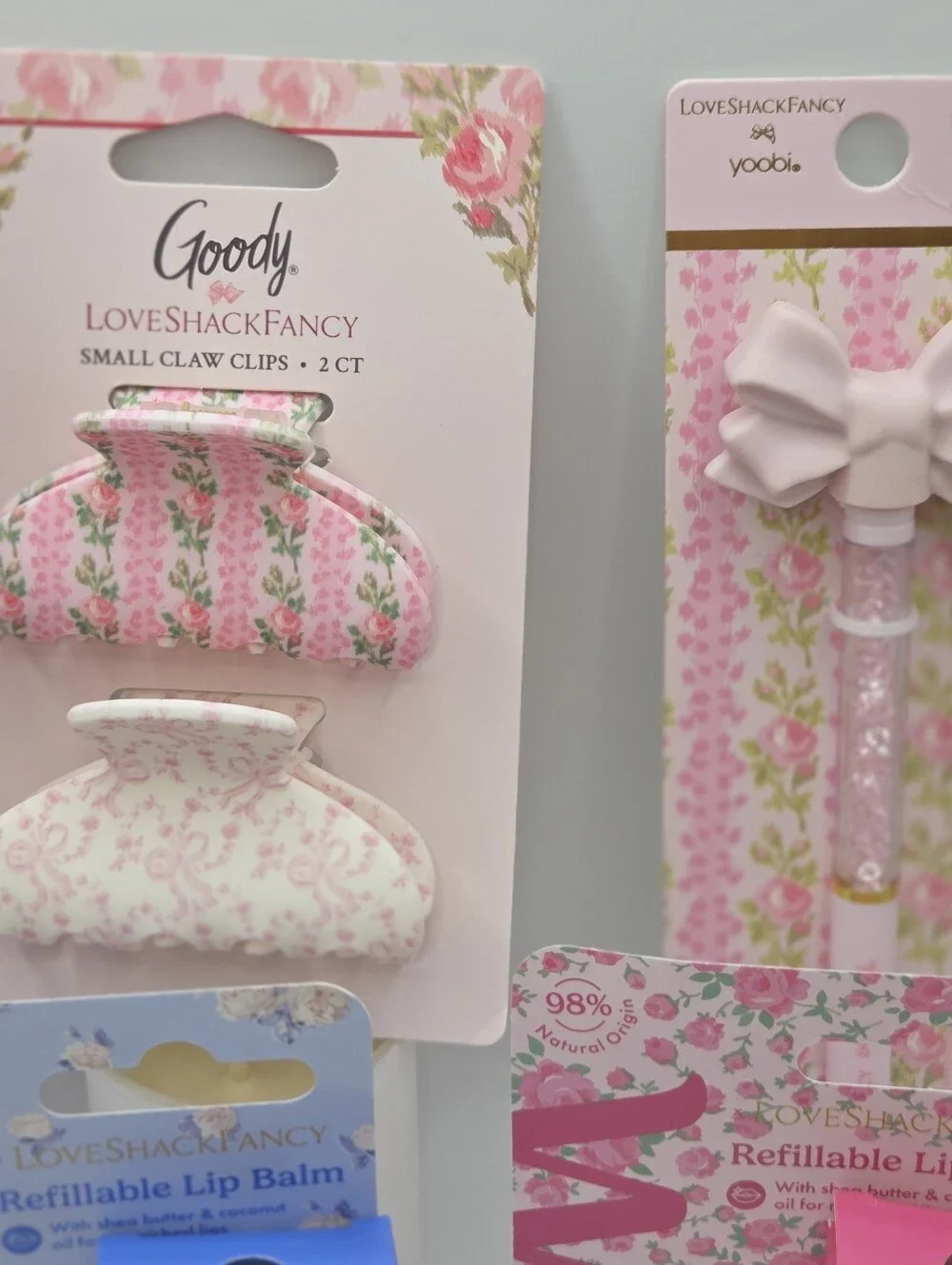 LoveShackFancy Hair Clips & Lip Balms Bundle New!♡♡